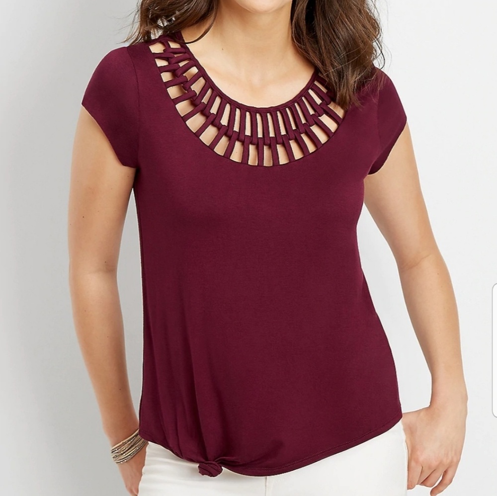 NWOT! Maurices maroon Blouse - sz L